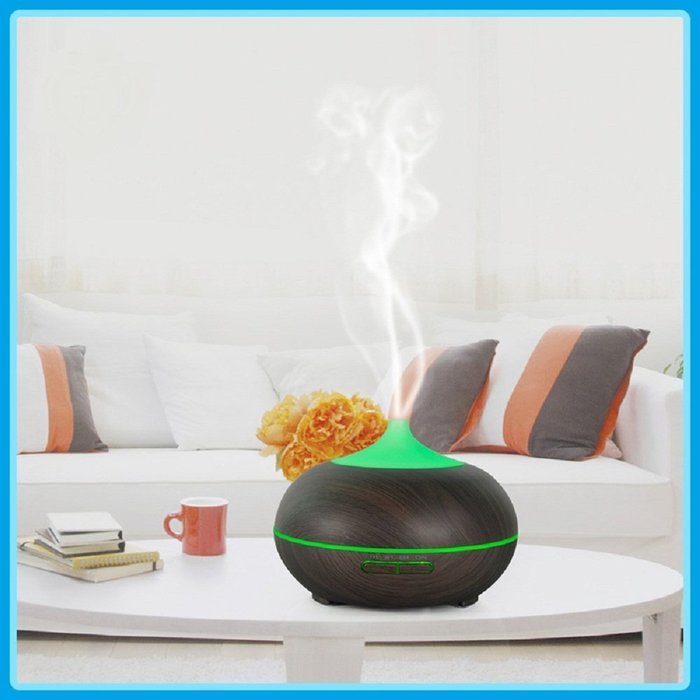 CLZZ 300ml Essential Oil Diffuser Ultrasonic Mist Humidifier for Home/Office- Wood Grain N5