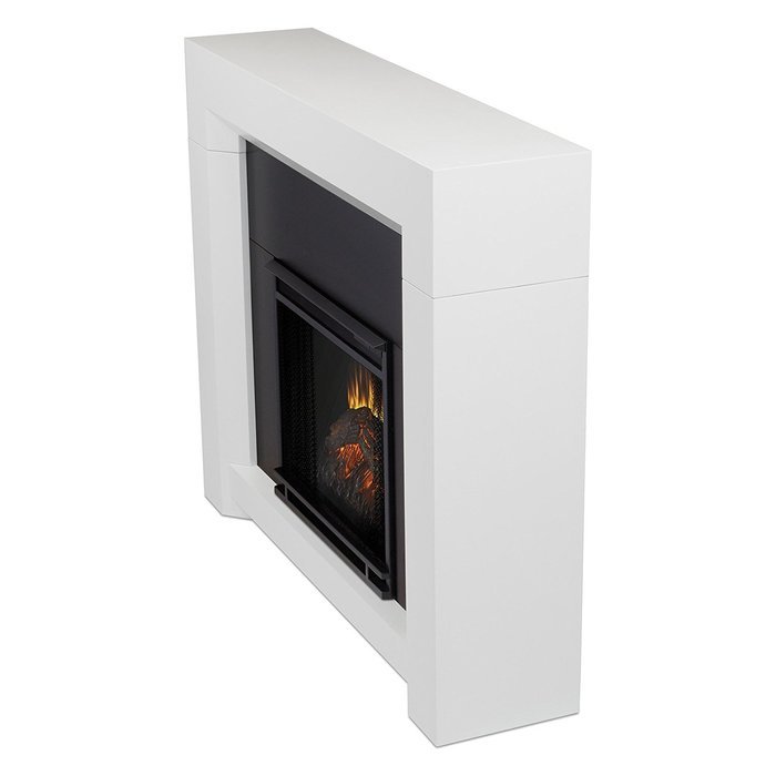 Real Flame 4001E-W 4001E Colton Electric Fireplace, Medium, White N7