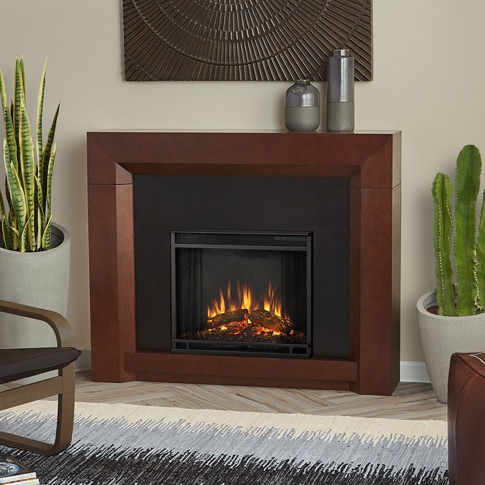 Real Flame 4001E-W 4001E Colton Electric Fireplace, Medium, White N8