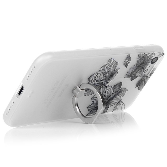 Badalink iPhone 7 Case (4.7") 360 Degree Rotating Ring Holder Kickstand Shockproof Soft TPU Rubber Bumper Frame... N10