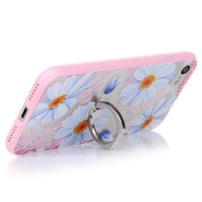 Badalink iPhone 7 Case (4.7") 360 Degree Rotating Ring Holder Kickstand Shockproof Soft TPU Rubber Bumper Frame... N13