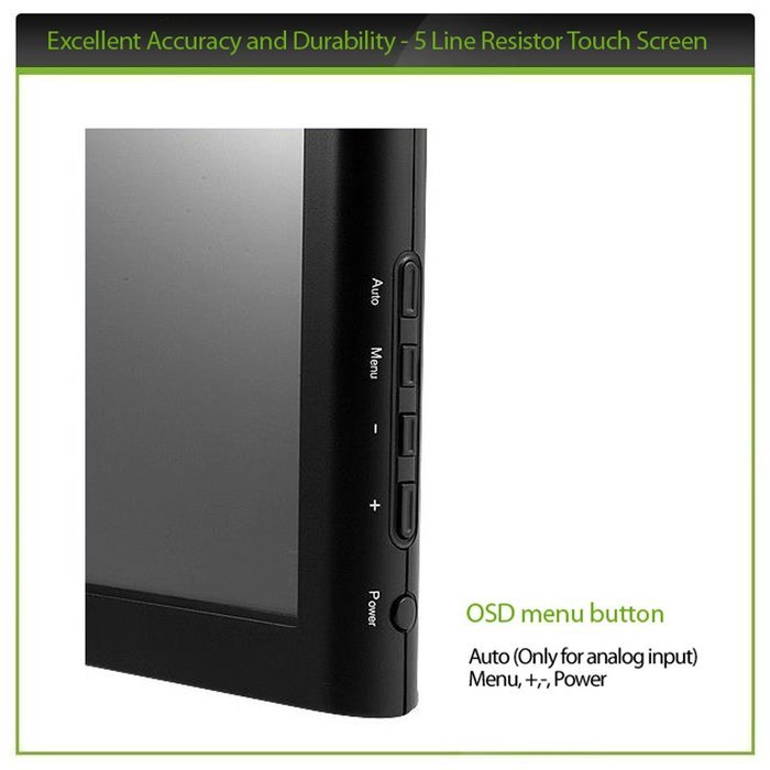 Easy Touch 19" Touch monitor POS LCD monitor ED190 Touch VGA DVI N3