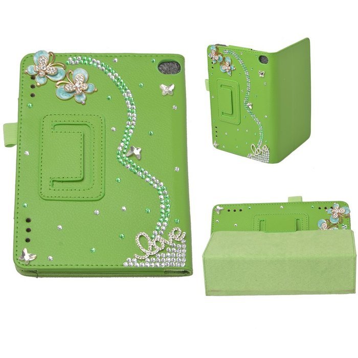 Spritech(TM) Luxury Bling Rhinestone Design Elegant Flower Decor Smart-shell Stand Cover for Amazon Kindle Fire... N14