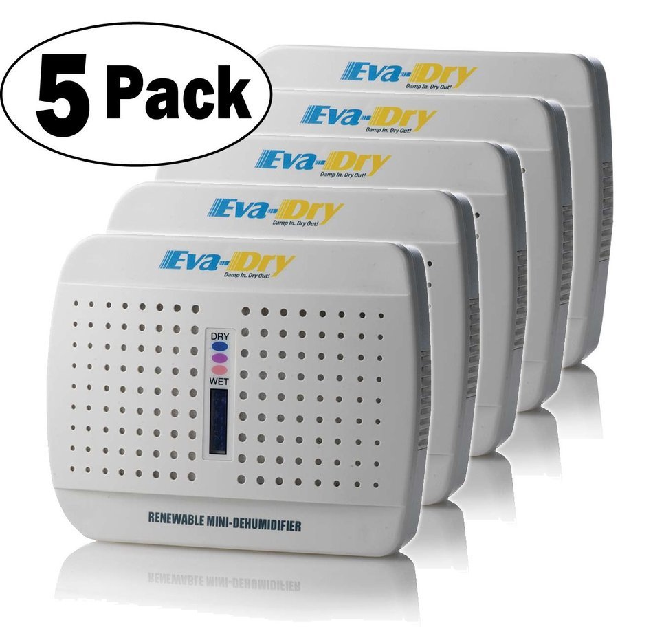 Eva-Dry EDV300 Mini-Dehumidifier - 5 Pack- Dampness protection that's perfect for small places