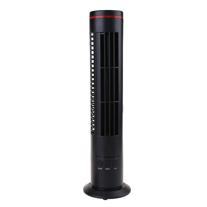 Ouba 3-Speed Portable Mini USB Tower Fan No Leaf Bladeless Cool Cooling Desk Slim Air Conditioner N5
