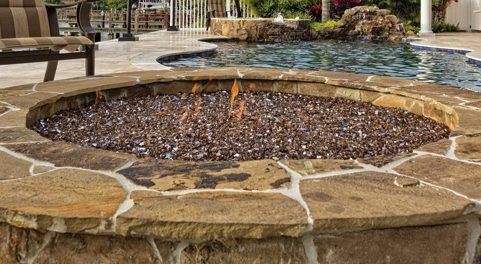 Dragon Glass 1/4" Reflective Tempered Firepit Fire Glass, 25 lb, Crystal N18