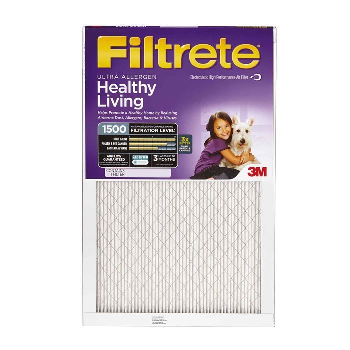 Filtrete Healthy Living Ultra Allergen Reduction Filter, MPR 1500, 14 x 30 x 1-Inches, 6-Pack N12