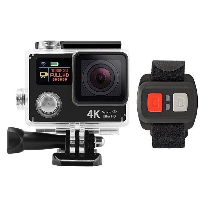 4K Ultra HD Wifi & HDMI Action Sports Camera Sport DV Dual LCD Screens & Waterproof Wrist Remote-Wifi Cam DV-Wrist...