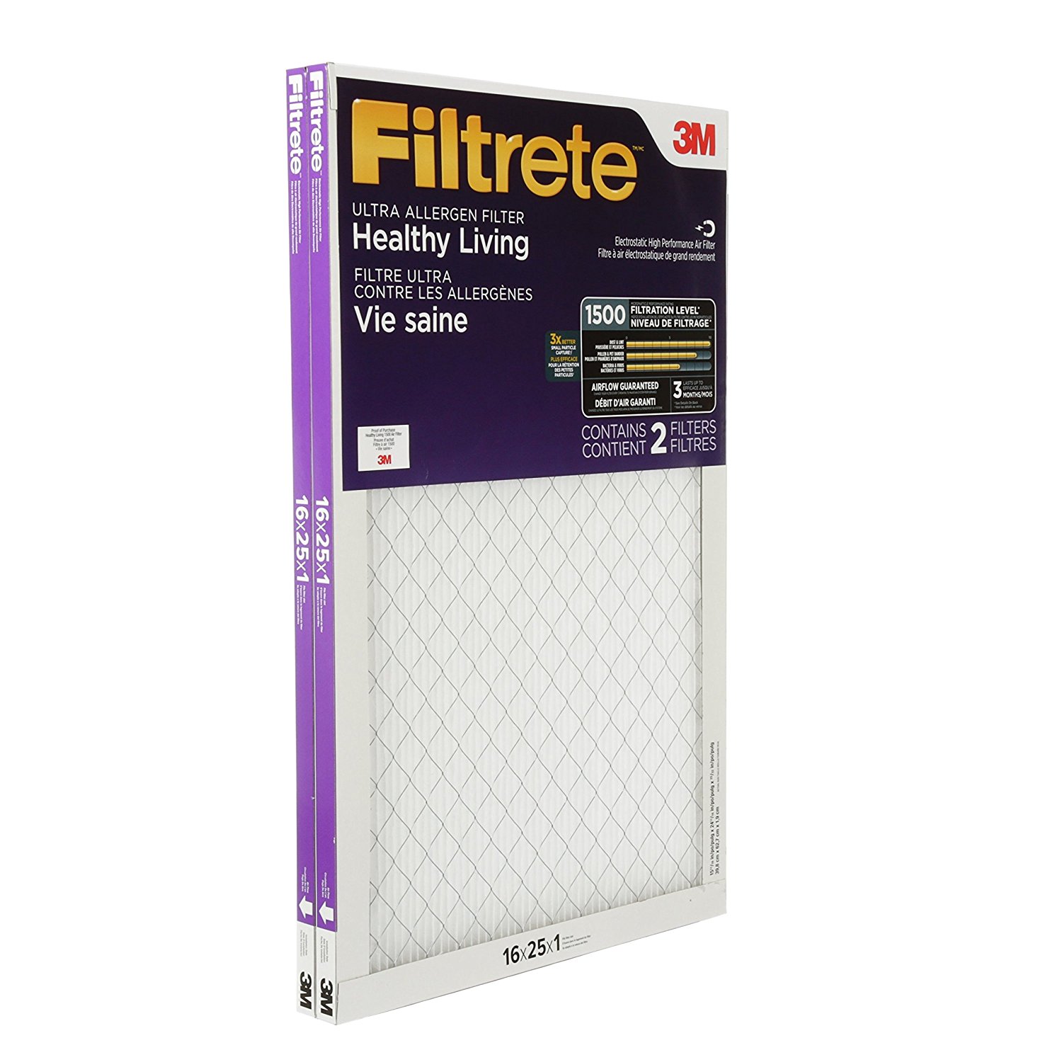 Filtro Aria Filtrete MPR 1500 - 30.5x30.5x2.5cm, MERV 12, Per Allergie - Foto 3