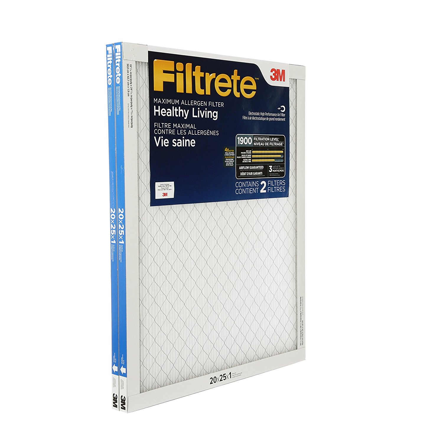 Filtrete Healthy Living Ultimate Allergen Reduction Filter, MPR 1900 ...