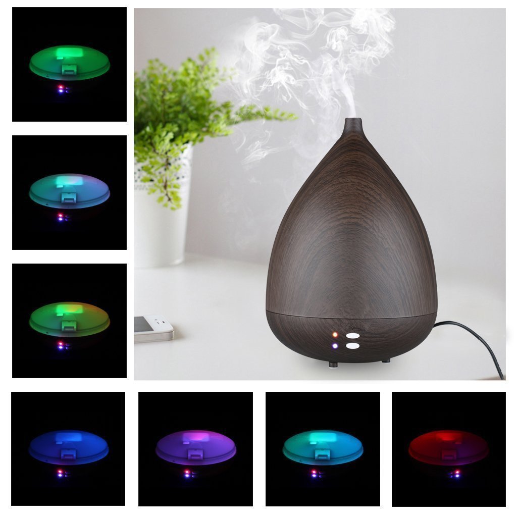 Aphse® Essential Oil Diffuser Wood Grain 300ml Cool Mist Ultrasonic Humidifier Aromatherapy