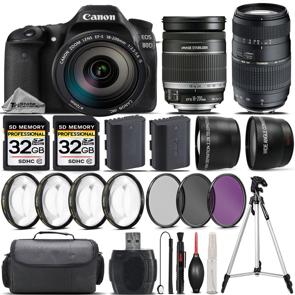 Canon EOS 80D DSLR Camera With 18-55mm Lens + 64GB Memory Card Bundle019