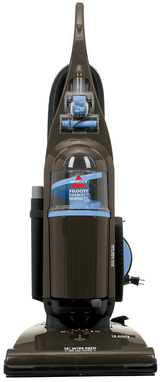 Bissell Velocity Bagged Upright Vacuum, Black, 3863 - Corded N6 free ...