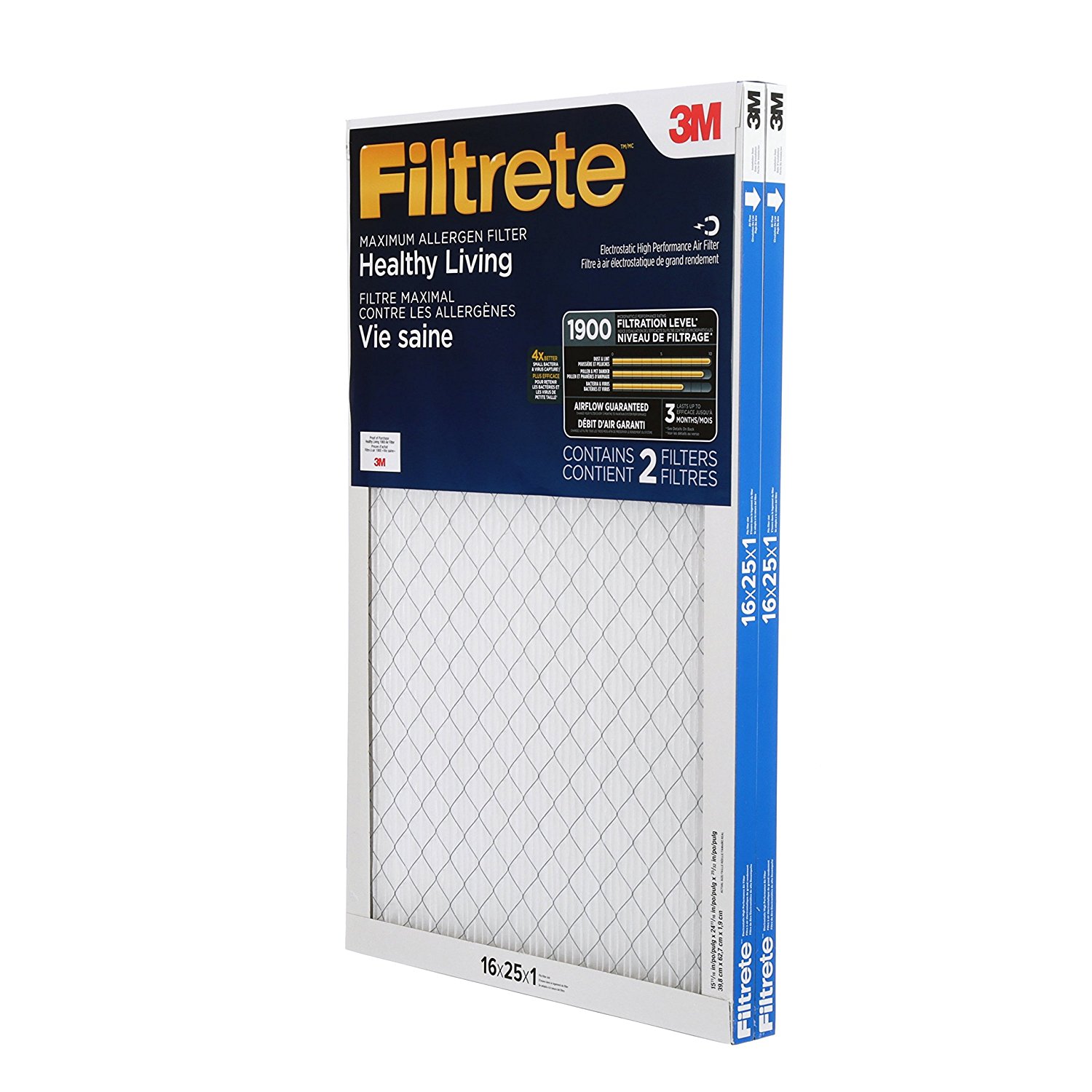 Filtrete Healthy Living Ultimate Allergen Reduction Filter, MPR 1900 ...