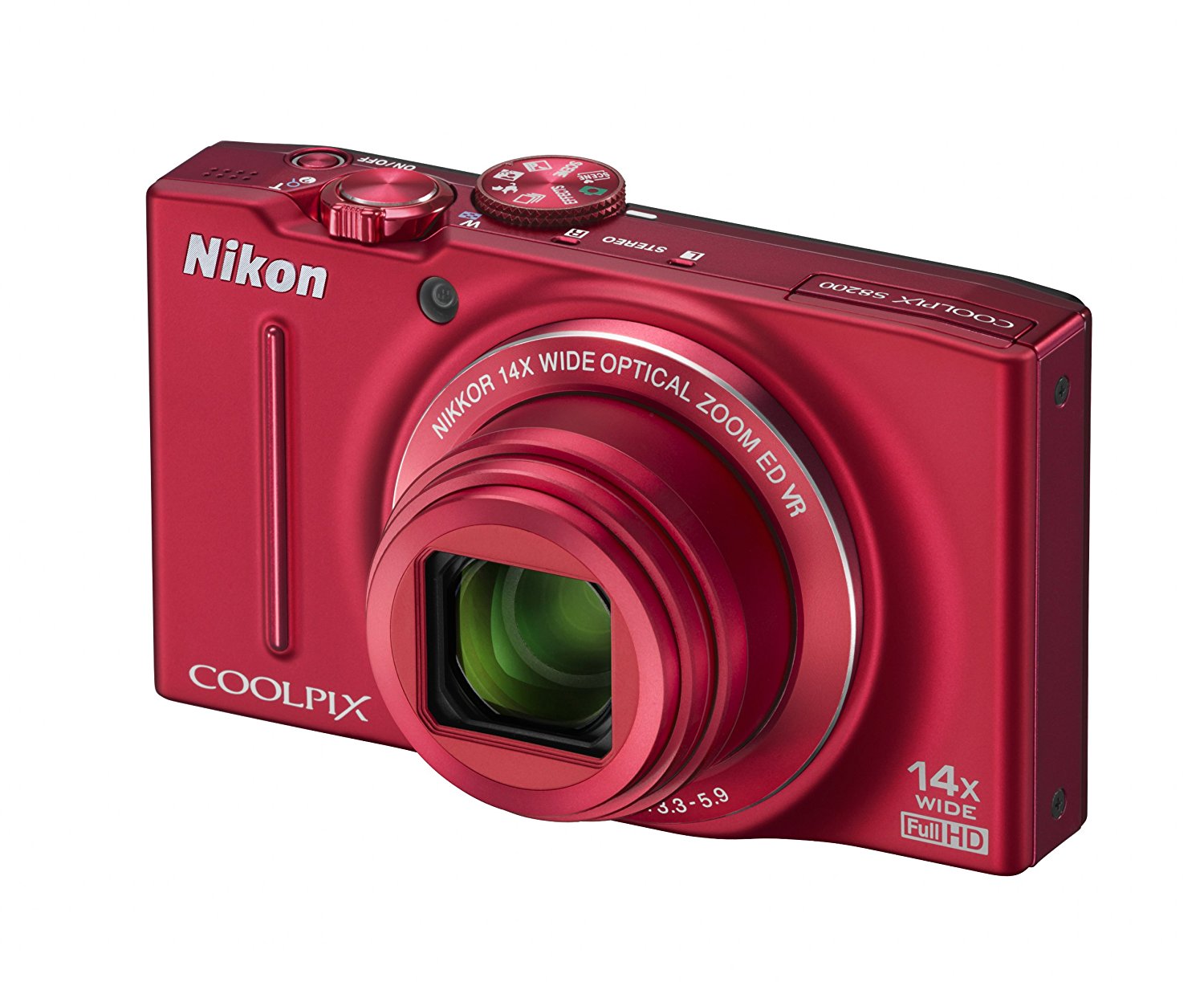 Nikon COOLPIX S8200 16.1 MP CMOS Digital Camera with 14x Optical Zoom ...