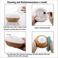 Essential Oil Diffuser, TWOPAGES &reg; 300ml Wood Grain Cool Mist Ultrasonic Humidifier with 4 Timer Settings for... N3