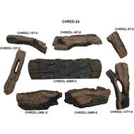Peterson Real Fyre 24-inch Charred Red Oak Log Set With Vented Propane Ansi Certified G46 Burner - Electronic... N2
