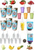 The ULTIMATE DIY Boba / Bubble Tea Kit, 60+ Drinks, 6 Flavors, Boba Pearls, Cups, Straws and Shaker (CLASSIC) N5
