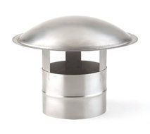 Heat-Fab 41200SS 12&quot; Saf-T Liner 304 Rain Cap, Stainless Steel