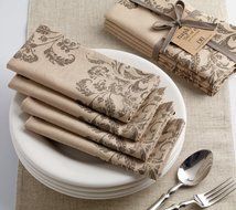 DII 100% Cotton, Basic Everyday 18x18" Buffet Napkin, Set of 6, Multi Color Zig Zag N3