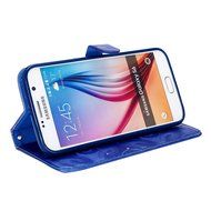 Galaxy S6 Case,Galaxy S6 Wallet Case, PHEZEN Bling Liquid Glitter Love Heart Floating 3D Hourglasses Luxury Pu... N20