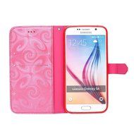 Galaxy S6 Case,Galaxy S6 Wallet Case, PHEZEN Bling Liquid Glitter Love Heart Floating 3D Hourglasses Luxury Pu... N26