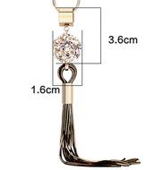 E.a@market Fashion Roses Tassel Long Necklace Sweater Chain for Women (Rose Gold) N9