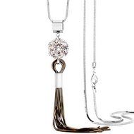 E.a@market Fashion Roses Tassel Long Necklace Sweater Chain for Women (Rose Gold) N10