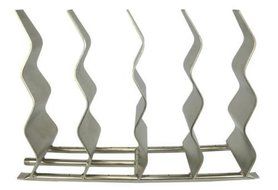6&quot; x 48&quot; Stainless Steel Wavy Fireplace Burner