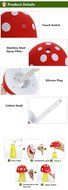 N.choice 200ml Unique Beautiful Mushroom Mini USB Humidifier Purifier with LED Light for Office Home Car travel