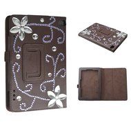 Spritech(TM) Luxury Bling Rhinestone Design Elegant Flower Decor Smart-shell Stand Cover for Amazon Kindle Fire... N16