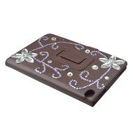 Spritech(TM) Luxury Bling Rhinestone Design Elegant Flower Decor Smart-shell Stand Cover for Amazon Kindle Fire... N17