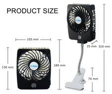 Niceshop&reg; Mini Handheld Square Electrical Portable Rechargeable Fan 3 Speeds Desktop Clip-on Fan Summer Cooler... N12