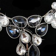 Charm Fashion Jewelry Chain Pendant Crystal Choker Chunky Statement Bib Necklace