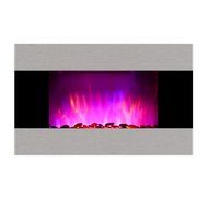 Finether 1500W Adjustable Wall Mounted Electric Fireplace Heater with 3D Patented Flame, 7 Color Changeable LED... N12