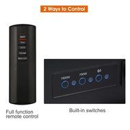 Finether 1500W Adjustable Wall Mounted Electric Fireplace Heater with 3D Patented Flame, 7 Color Changeable LED... N13