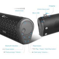 EC Technology 6W Bluetooth Speaker, up to 10 Hours Playtime for Smartphones, PC - Black N3