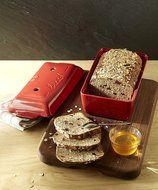 Emile Henry Made In France Flame Bread Loaf Baker, 9.4 x 5", Charcoal N6