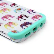 Badalink Galaxy S7 Edge Case Soft TPU Shockproof Rubber Skin Gel Inner Case + Full Edge Easy Grip Cute Elephants... N23