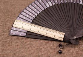 Black Cat Floding Handfan Dance Fan with Bell for Women