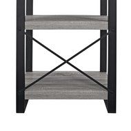 WE Furniture 62&quot; Industrial Wood Media Tower, Driftwood N2