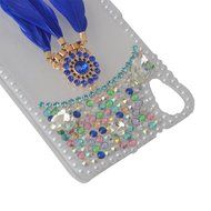 HTC Desire 626 Case,Yaheeda 3D Pearls Sparkle Plume Feather Chain Fashion Bling PC Hard Case for HTC Desire 626 N54
