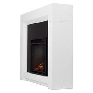 Real Flame 4001E-W 4001E Colton Electric Fireplace, Medium, White N9