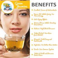 Organic Jasmine Green Tea 2 Ounce (30 Servings): A Bright, Crisp, Flavorful Loose Leaf Green Tea From A 3 Time... N5