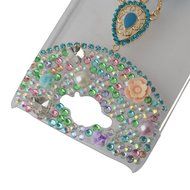 HTC Desire 626 Case,Yaheeda 3D Pearls Sparkle Plume Feather Chain Fashion Bling PC Hard Case for HTC Desire 626 N64