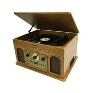 Stereo Music System in Wooden Grain Finish