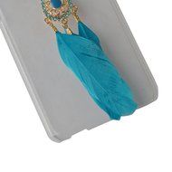 HTC Desire 626 Case,Yaheeda 3D Pearls Sparkle Plume Feather Chain Fashion Bling PC Hard Case for HTC Desire 626 N68