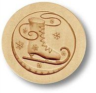 Ice Skate springerle cookie mold