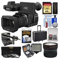 Panasonic HC-X1000 4K Ultra HD Wi-Fi Video Camera Camcorder with Fisheye Lens + 64GB Card + Case + LED Light Set...