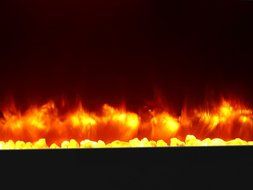 PuraFlame 47" Rossano, Wall Mounted, Flat Panel Electric Fireplace Heater with Remote, 1500W, Black N6